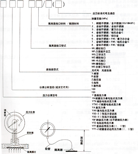 耐震隔膜壓力表(圖2) 耐震隔膜壓力表(圖2)